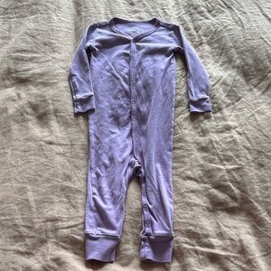 Primary lavander one piece pajama 12-18 months